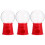 Mini gumball machine toy red candy dispenser 3 pcs 1