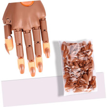 200pcs Nail Exercise Stickers Fake Nail Tips Artificial Fingernails for Art Training Per Bag