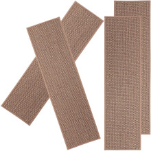 4er-Set Treppenstufenmatten, selbstklebend, rutschfest, aus Polyester-TPR-Material