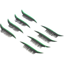 Wasserfester Eyeliner-Aufkleber, 4 Paar selbstklebende Lidstrichstreifen, Glitzer, grüner Wimpernaufkleber