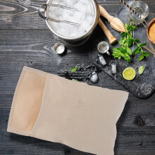 2 Stück Kühlbeutel aus Canvas-Material, geeignet für Crushed Ice, praktisch zum Mitnehmen, schützt den Schreibtisch, tragbar
