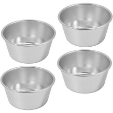 Ensemble de 4 moules à pudding en alliage d'aluminium antiadhésif, accessoires de cuisson multifonctions.