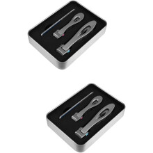 6-delige set extra grote nagelknippers, nagelvijlen, roestvrijstalen teennagelknipper voor handgebruik en pedicure.