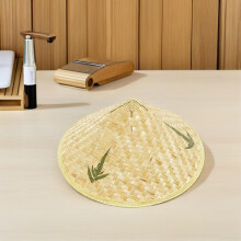 2 db bambuszból szőtt szalmakalap, 36 cm átmérőjű, kreatív, kézzel szőtt díszkalapok