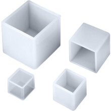 4 quadratische DIY-Silikonformen für handgefertigte Harz-Bastelaccessoires