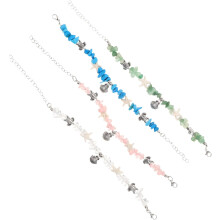 4er-Set dehnbare Armbänder im Küstenstil für Damen mit verstellbaren Anhängern aus Muscheln, Schildkröten, Seesternen und Kieselperlen