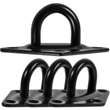 4 Stück U-Haken aus Edelstahl, Deckenhaken M6, robust, tragbar, schwarz, Wandmontage