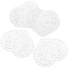 4 Silikon-Schleifen-Nagelkunstformen, 3D-geprägte Maniküre-Werkzeuge, wiederverwendbare Nageldekorationsvorlagen