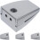 4 stuks zilverkleurige legering bureauklemmen/schermclips/glashouderbeugels/bureausteunen 1