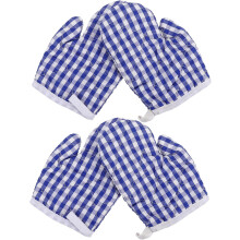 4er-Pack Backhandschuhe, Küchenhandschuhe, hitzebeständig, weiches Polyester, robust und verschleißfest