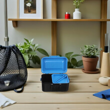 Caixa de isca de verme azul grande de 2pcs com recipiente de armazenamento de isca viva de plástico de buracos respiráveis