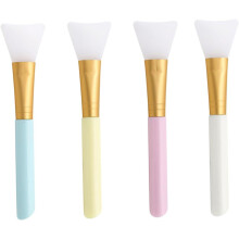 Lot de 4 brosses Ă tĂŞte souple en silicone pour masques de soin du visage