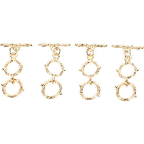 4pcs Necklace Extender Ring Toggle Clasps for DIY Bracelet Making Extension Chain
