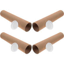 4 Stück Kraftpapier-Kartonröhren für den Versand und die Aufbewahrung von Kunstwerken und Dokumenten