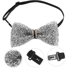 2 papillon per bambino/a con glitter e strass, regolabili, pre-annodati, per feste di compleanno, eventi scolastici, matrimoni e feste.