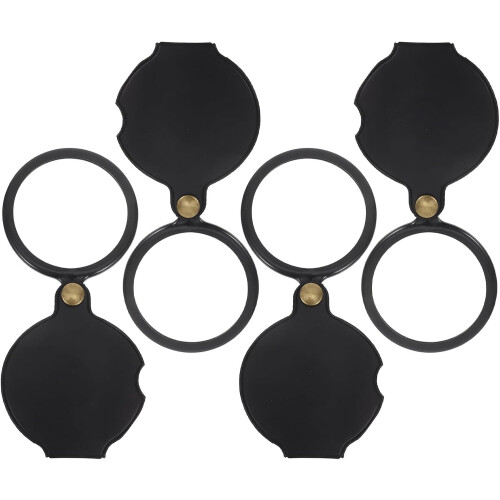4pcs Portable Folding Magnifying Glass Small Magnifying Glass