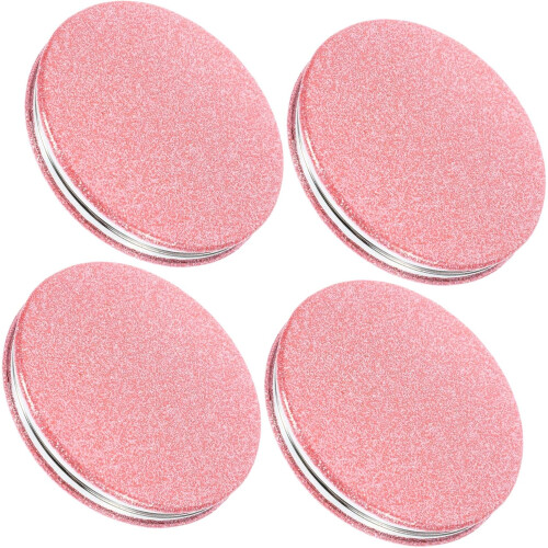 4pcs Compact Magnifying Mirror Portable Travel Cute Cosmetic Double Sided Folding Mirror