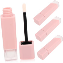 Lot de 4 tubes de rouge à lèvres vides pour créer votre propre gloss à lèvres. Flacons en plastique pour gloss à lèvres.