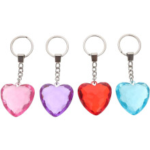 4er-Set Acryl-Schlüsselanhänger in Herzform – wunderschöne Accessoires für Geldbörse und Auto – das perfekte Geschenk