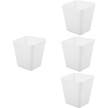 Lot de 4 porte-gobelets suspendus, chariot Ă roulettes, seau de rangement en plastique pour outils de maquillage