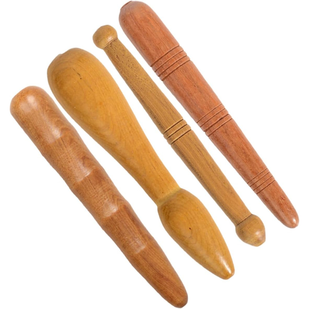 Hkhbjs Foot Massagers Acupoint Massage Rods Portable 4Pcs Wooden
