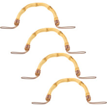 Lot de 4 poignées de théière interchangeables en bambou et métal. Support robuste. Installation facile. Convient à tous les usages.