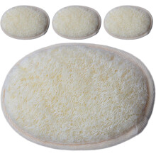 4 Stück natürlicher Luffa-Badeschwamm für die Dusche, zum Reinigen und Peelen, ideal für Reisen, Spa und Zuhause