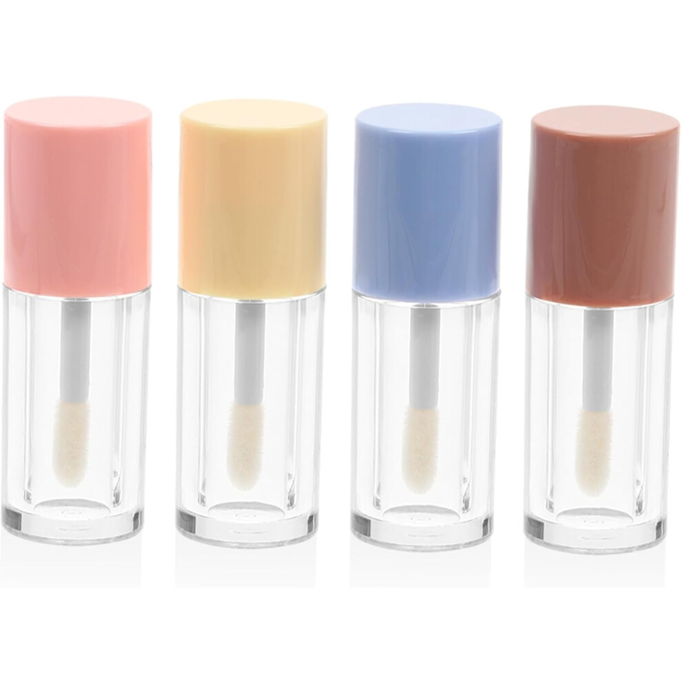 Hkhbjs 4Pcs Empty Lipstick Tubes Lip Gloss Holder Containers Wand Lip Gloss Tubes Bulk Refillable Random Color