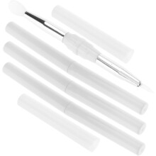 Lot de 4 pinceaux à lèvres double embout en silicone, applicateur de rouge à lèvres et pinceau à paupières