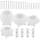 DIY Silicone Drawer Knob Molds Set Screws for Resin Handle Making, 4pcs Polyhedral Mold Kit 1