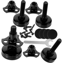 4-delige set verstelbare meubelnivelleerpoten met T-moeren en 3/8"-16 schroefdraad