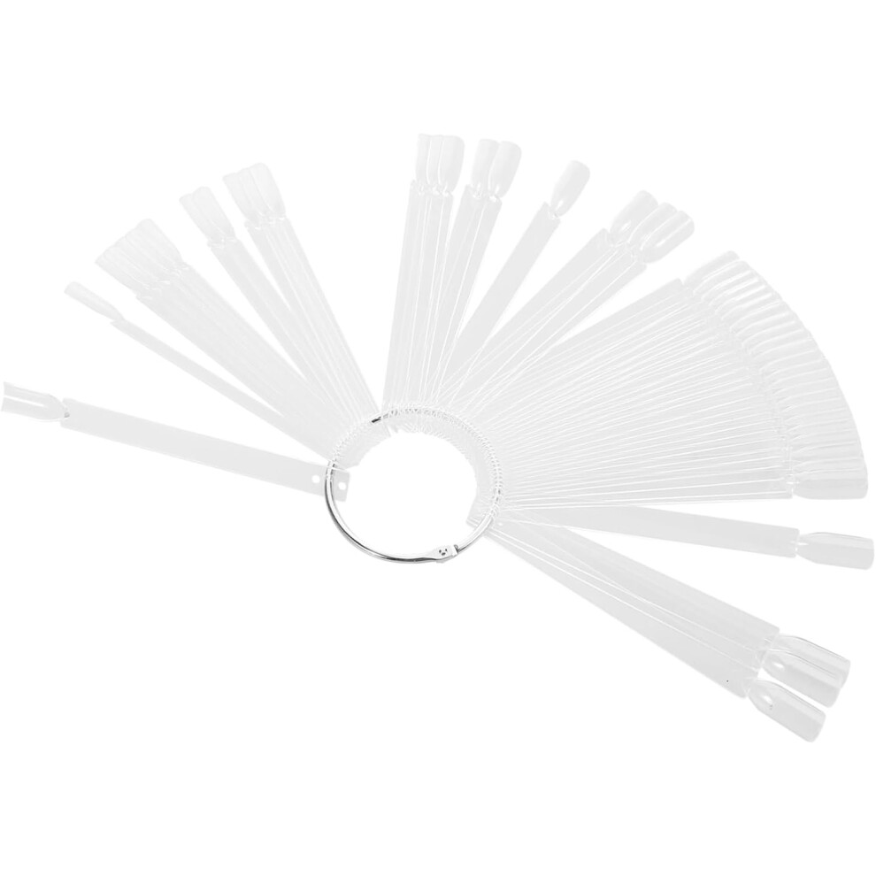 Hkhbjs Nail Color Sticks 200 Pcs Fan-Shaped Plastic Nail Practice Sticks For Polish Display And Art Practice At Home Or