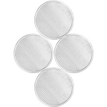 Ensemble de 4 moules à pizza en aluminium, fabrication artisanale et répartition uniforme de la chaleur.