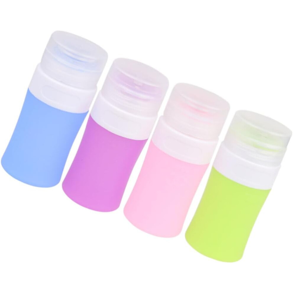 Hkhbjs 4Pcs Silicone Subpackaging Bottles For Cosmetic Dispensers Makeup Bottles Travel Makeup