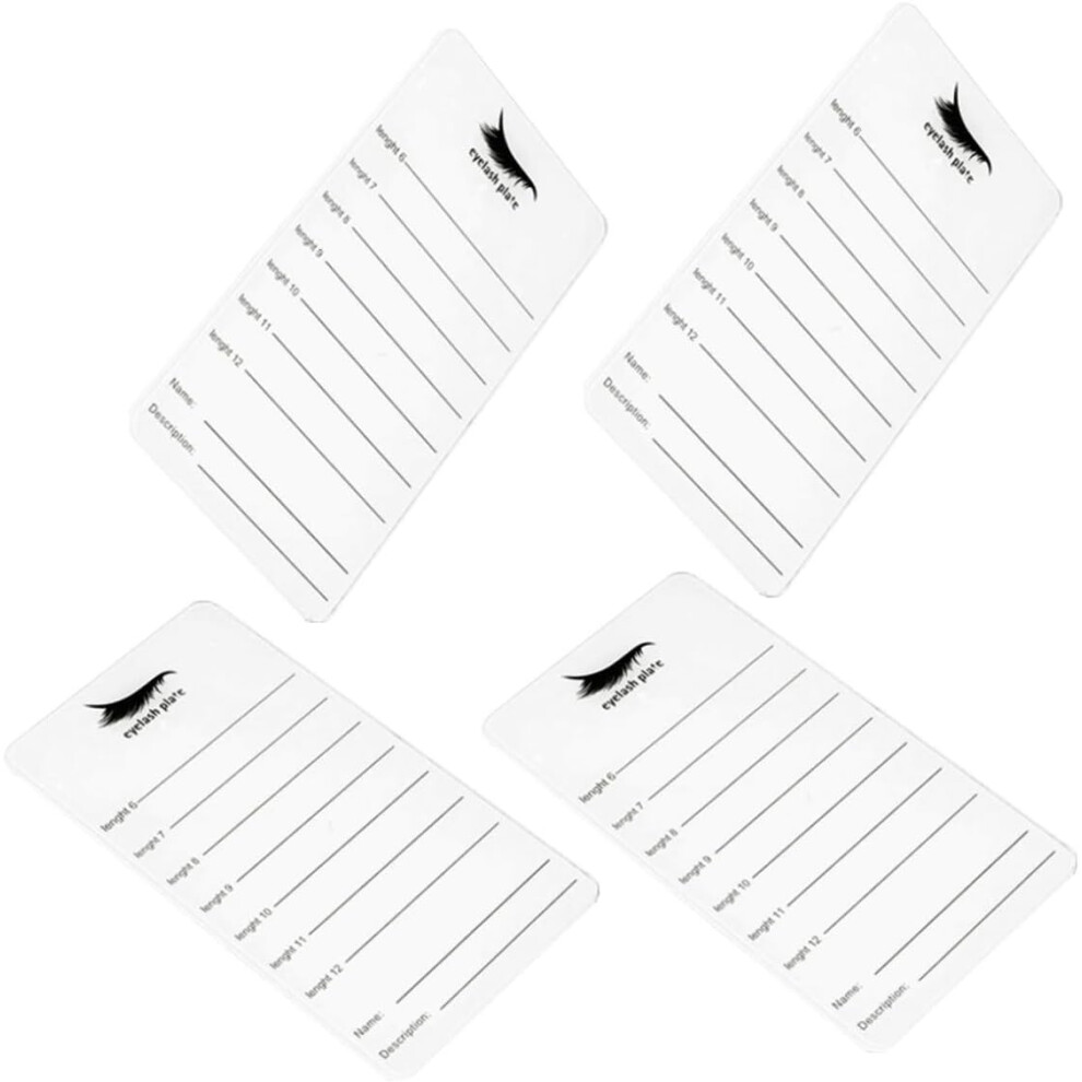 Hkhbjs 4Pcs Acrylic Eyelash Extension Lash Trays For Lash Extensions Eyelash Display Board Holder Tray For Grafting Tool