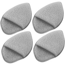 4 discos exfoliantes faciales de PU suave y esponja desmaquillante.