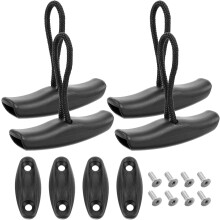 4 Set Kayak Pull Handles with Rope Cord Sturdy Ergonomic Canoe Handle Kit