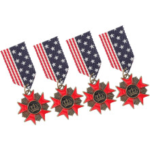 4pcs Metal Navy Style Brooch Pins Lightweight Chest Badges for Jackets Suits Daily Wear Stylish Geometric Crown Accessories for Boys