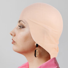 2 stk. skallet hodeparykk for voksne cosplay skallete caps for kvinner fest latex munk prank hodeplagg