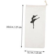 4pcs Ballet Drawstring Storage Bags Satin Shoe Pouches