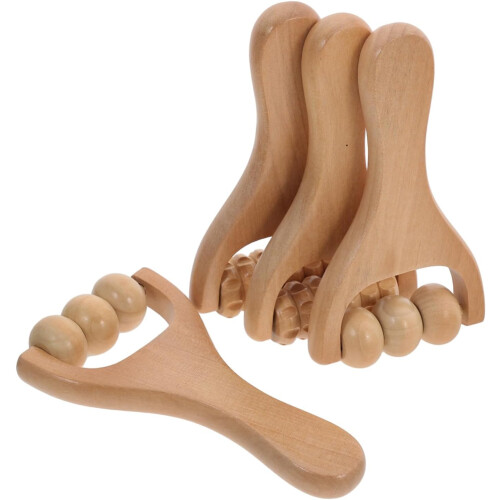 4pcs Massage Roller Tool for Foot Calf and Lower Back Relief Finger Roller for Deep Tissue Massage