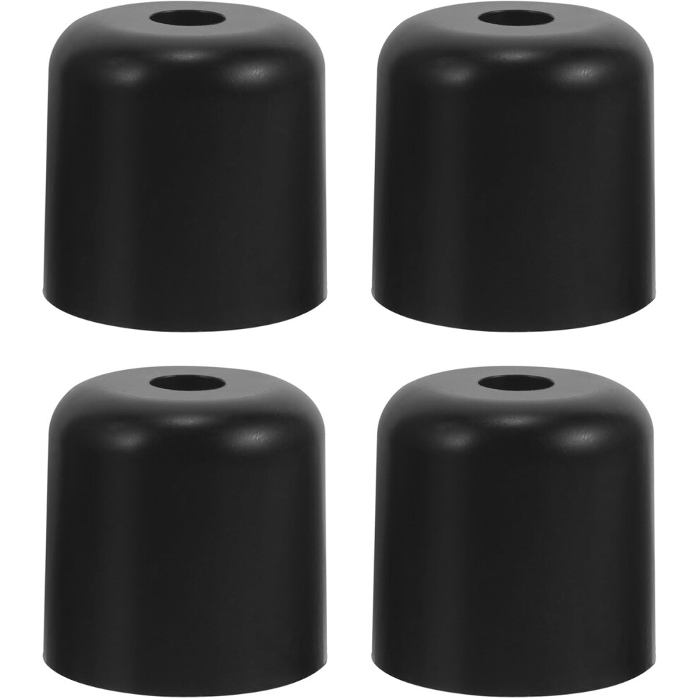4Pcs Black Plastic Furniture Feet With Screw-In Structure, Versatile Replacement Chair Legs 5455468322815