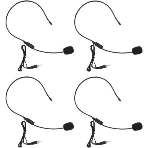 4 stuks oorhaakmicrofoon headset microfoon stemversterker praktische eenrichtingsmicrofoon plastic
