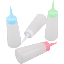 4 wiederverwendbare Haarfärbemittel-Applikatorflaschen, 120 ml, Kunststoff-Quetschflaschen