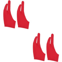 Gants de peinture à deux doigts (lot de 4) pour dessin et croquis, motif incurvé