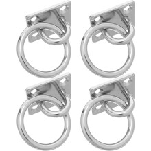 4 Stück Edelstahl-Aufhängehaken, Ringhaken und Montageplatte