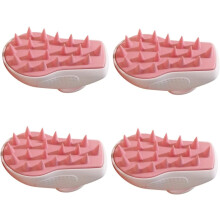 4er-Pack milde Kopfhautwaschbürsten, manuelle Kopfhautbürsten, Kämme für Haarpeeling und Kopfhautmassage unter der Dusche
