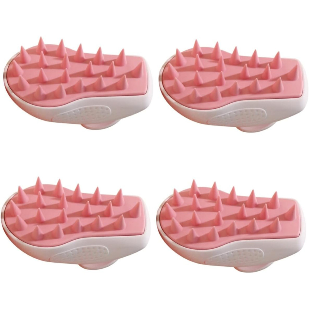 Hkhbjs 4Pcs Mild Head Wash Brush Manual Scalp Scrubber Comb For Hair Exfoliation For Shower Scalp Massage