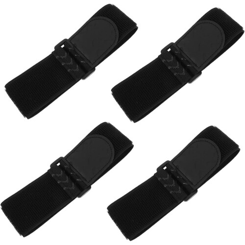 Lot de 4 sangles élastiques à scratch pour tuyaux d'arrosage, camping, sangles de fixation multi-usages, sangles élastiques flexibles pour bagages