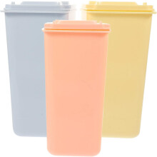 Lot de 4 poubelles décoratives avec couvercle et porte-stylo